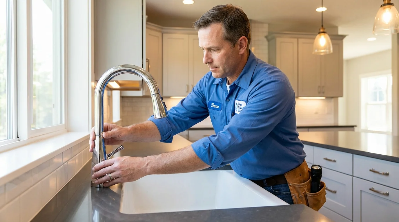 Kitchen faucet installation by Johns Plumbing LLC in Kenton
